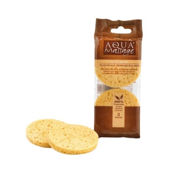 Aqua Massage Natural 2 Dischetti Levatrucco In Cellulosa