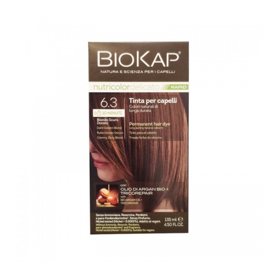 Bios Line Biokap Nutricolor Delicato Rapid Tinta Per Capelli N. 6.30 Biondo Scuro Dorato