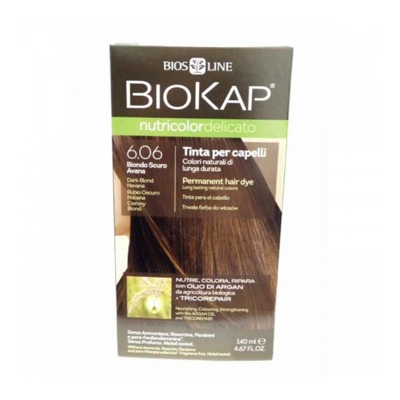Bios Line Biokap Nutricolor Delicato Tinta Per Capelli N.6.06 Biondo Scuro Avana