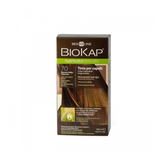 Bios Line Biokap Nutricolor Delicato Tinta Per Capelli N. 7.0 Biondo Medio Naturale