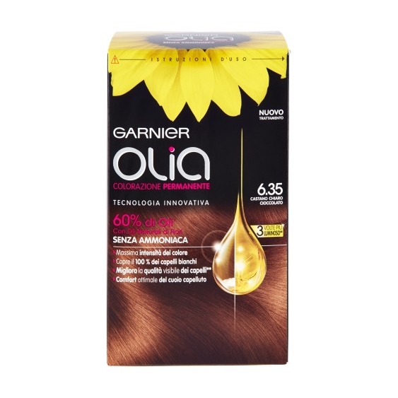 Garnier Olia Colorazione Permanente Senza Ammoniaca N. 6.35 Castano Chiaro Cioccolato