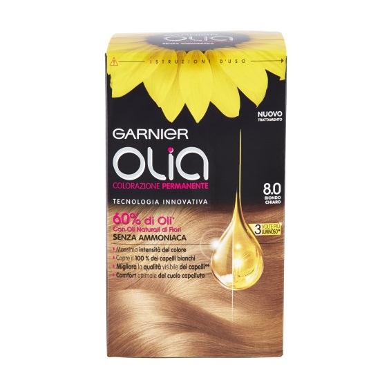 Garnier Olia Colorazione Permanente Senza Ammoniaca N. 8.0 Biondo Chiaro