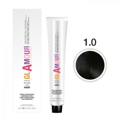 Glamour Ammonia Free Hair Color Cream Crema Colorante Per Capelli N. 1.0 Nero