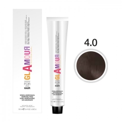 Glamour Ammonia Free Hair Color Cream Crema Colorante Per Capelli N. 4.0 Castano
