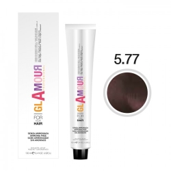 Glamour Ammonia Free Hair Color Cream Crema Colorante Per Capelli N. 5.77 Caffè