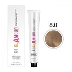 Glamour Ammonia Free Hair Color Cream Crema Colorante Per Capelli N. 8.0 Biondo Chiaro