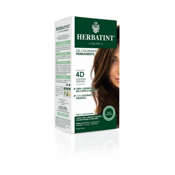 Herbatint Gel Colorante Permanente N. 4D Castano Dorato 300 Ml