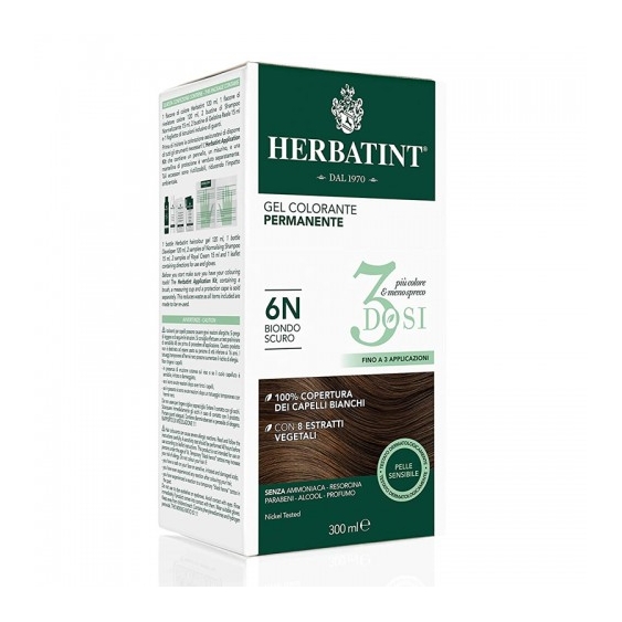 Herbatint Gel Colorante Permanente N. 6N Biondo Scuro 300 Ml
