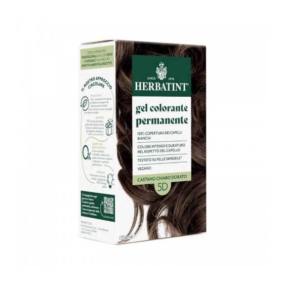 Herbatint Gel Colorante Permanente Per Capelli N.5D Castano Chiaro Dorato