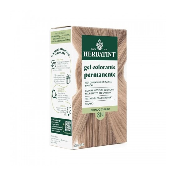 Herbatint Gel Colorante Permanente Per Capelli 170 Ml N .8N Biondo Chiaro