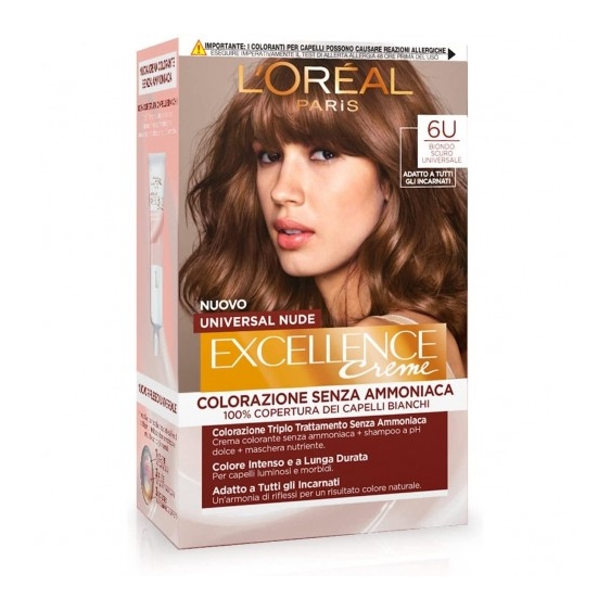 L'Oreal Paris Excellence Universal Nude Colorazione Permanente N. 6U Biondo Scuro Universale