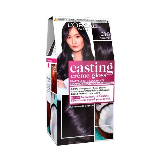 L'Oreal Paris Tinta Per Capelli Casting Creme Gloss Senza Ammoniaca N210 Nero Blu
