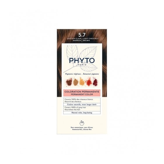 Phyto Color Kit Colorazione Permanente N.5.7 Castano Chiaro Tabacco