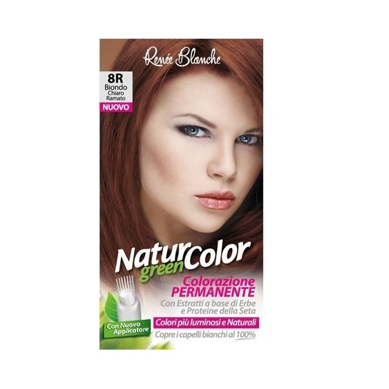 Renee Blanche Natur Green Color Tintura Per Capelli N. 8R Biondo Chiaro Ramato