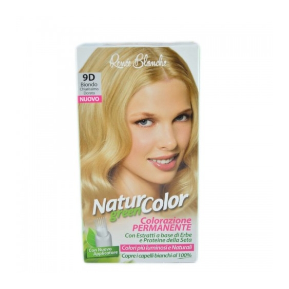 Renee Blanche Natur Green Color Tintura Per Capelli N. 9D Biondo Chiarissimo Dorato
