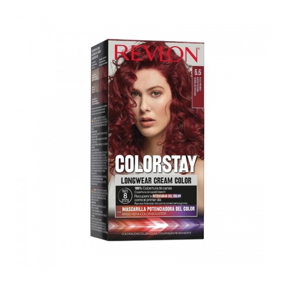Revlon Colorstay Longwear Cream Color Tinta Per Capelli N.6.6 Rosso Intenso