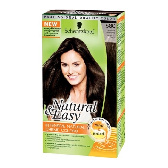 Schwarzkopf Tinta Per Capelli Colorazione Permanente Natural & Easy N 580 Castano Scuro Naturale