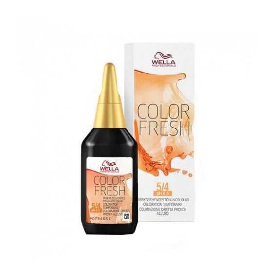 Wella Color Fresh N. 5/4 Castano Chiaro Ramato Colorazione Diretta Pronta All'Uso 75 Ml