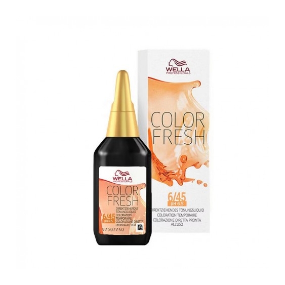 Wella Color Fresh N. 6/45 Biondo Scuro Rame Mogano Colorazione Diretta Pronta All'Uso 75 Ml