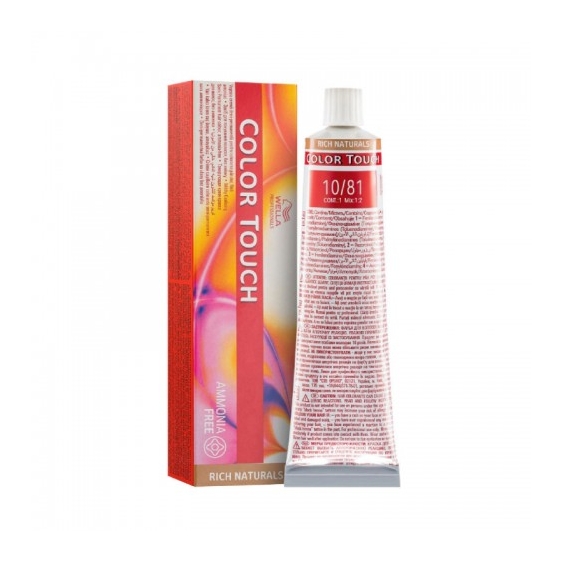 Wella Color Touch Rich Naturals N. 10/81 Biondo Platino Perla Cenere Tinta Per Capelli 60Ml