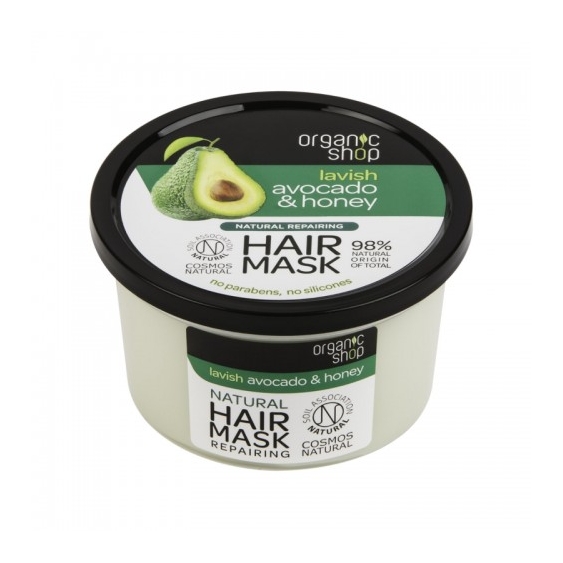 Organic Shop Avocado & Miele Maschera Riparatrice Per Capelli 250 Ml