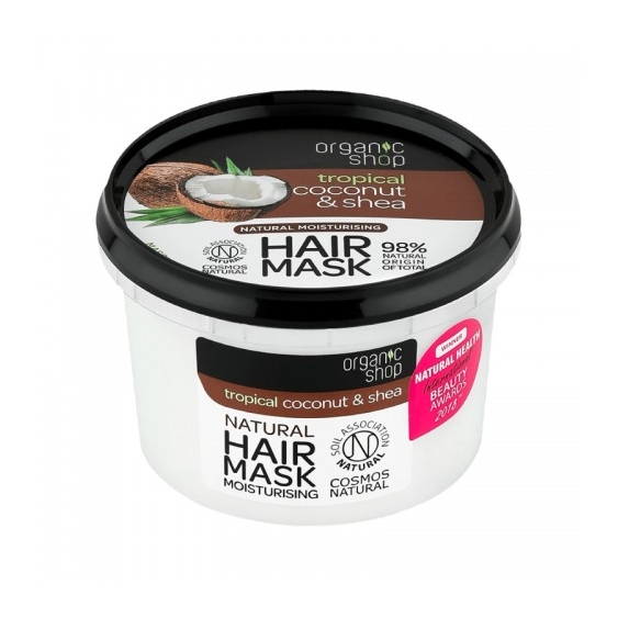 Organic Shop Cocco Tropicale E Karité Maschera Idratante Per Capelli 250 Ml