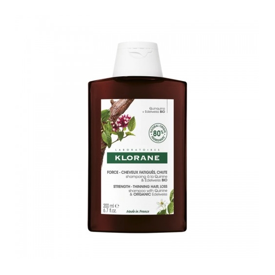 Klorane Shampoo Alla Chinina E Stella Alpina Bio Stimolante E Fortificante 200 Ml