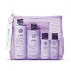 Maria Nila Sheer Silver Beauty Bag Set Da Viaggio Per La Cura Dei Capelli