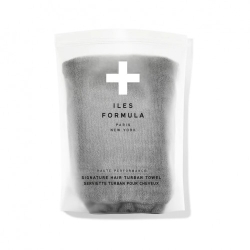 Iles Formula Signature Hair Turban Towel Asciugamano Per Capelli Grigio