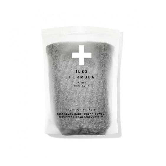 Iles Formula Signature Hair Turban Towel Asciugamano Per Capelli Grigio