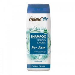 Splend'Or Pure Action Shampoo Per Capelli Grassi Con Cetriolo Ed Argilla 300 Ml