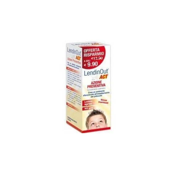 F & F Lendinout Act Spray Ad Azione Preventiva Sui Pidocchi 100 Ml