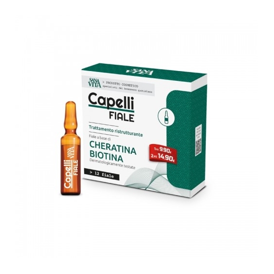 Paladin Pharma Sanavita Capelli 12 Fiale Trattamento A Base Di Cheratina E Biotina
