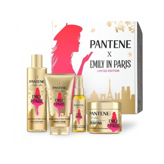 Pantene Cofanetto X Emily In Paris Trattamento Per Capelli Secchi E Danneggiati
