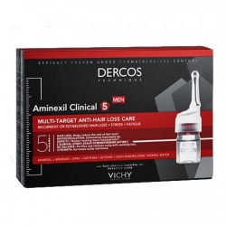 Vichy Dercos Aminexil Intensive 5 Uomo Trattamento Anticaduta Capelli 12 Fiale