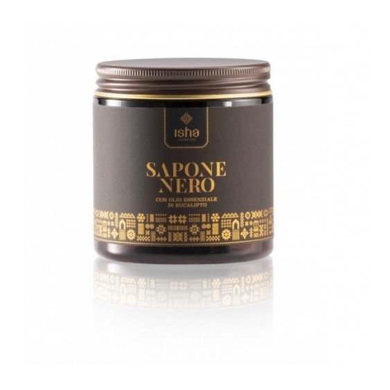 Isha Sapone Nero Con Olio Essenziale Di Eucalipto 250 Gr
