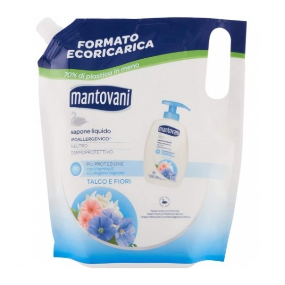 Mantovani Talco E Fiori Ecoricarica Sapone Liquido Ipoallergenico 750 Ml