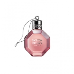 Molton Brown Delicious Rhubarb & Rose Shower Bauble Pallina Di Natale Con Gel Doccia 75 Ml