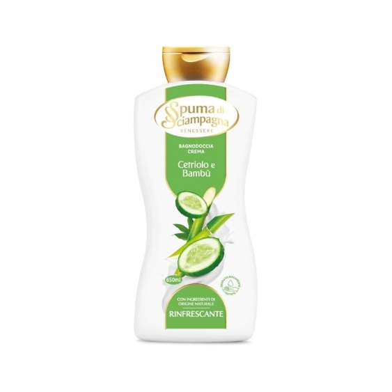 Spuma Di Sciampagna Cetriolo E Bambù Bagnodoccia Crema Rinfrescante 650 Ml