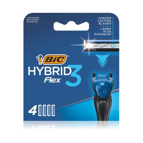 Bic Flex3 Hybrid 4 Lame Di Ricambio
