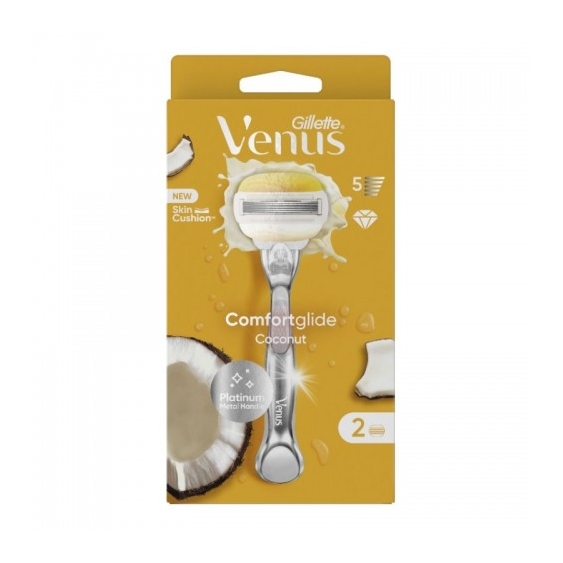 Gillette Venus Comfortglide Coconut Rasoio Manuale + 2 Lamette
