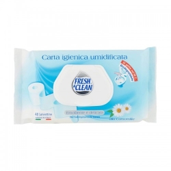 Fresh & Clean Carta Igienica Umidificata Alla Camomilla 48 Salviettine Emollienti E Delicate