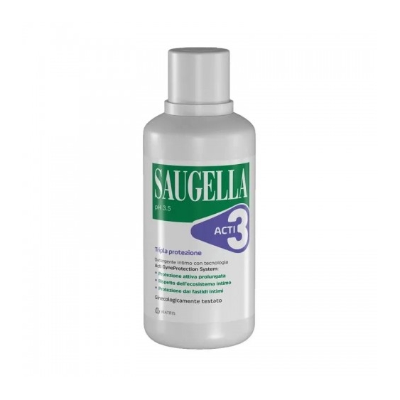 Saugella Acti3 Tripla Protezione Detergente Intimo 500 Ml
