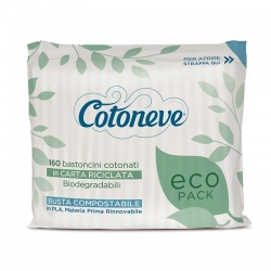 Cotoneve Eco Pack 160 Bastoncini Cotonati In Carta Riciclata