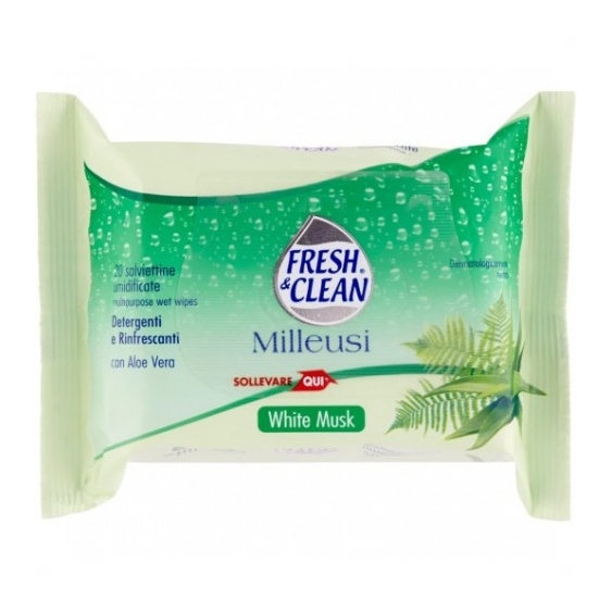 Fresh & Clean Milleusi 20 Salviettine Umidificate Withe Musk