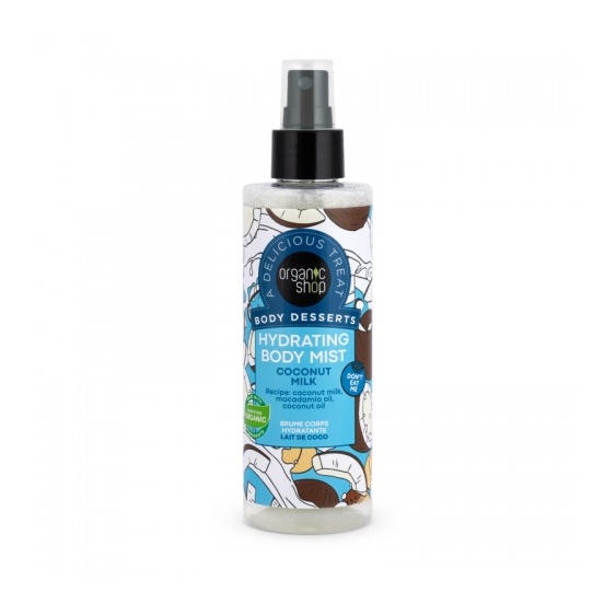 Organic Shop Latte Di Cocco Body Mist Idratante 200 Ml