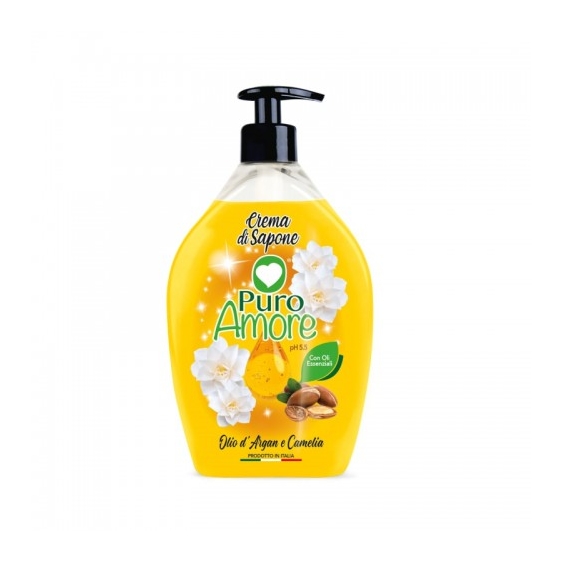 Puro Amore Olio D'Argan E Camelia Crema Di Sapone 750 Ml