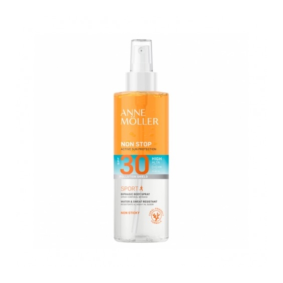 Anne Moller Non Stop Sport Biphasic Body Spray Spf30 Protezione Solare 150 Ml