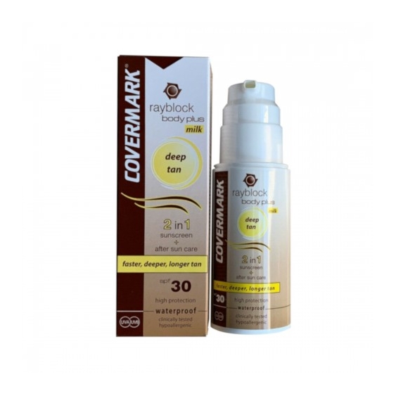 Covermark Rayblock Body Plus Milk Spf30 Protezione Solare 100 Ml Deep Tan