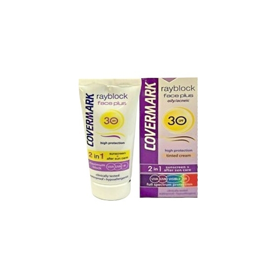 Covermark Rayblock Face Plus Dry/Sensitive Spf30 2In1 Protezione Solare Colorata Soft Brow